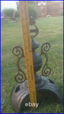 FLORENCE 73 ANTIQUE PARLOR CAST IRON WOOD STOVE HEATER POT BElly Finial