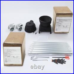 Fireplace Hot Tent Stove Wood Burning Stove Heating Cooking Stove withSide Window