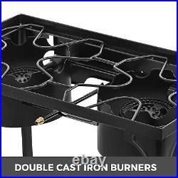 Flat Top Griddle Grill Double Burner Stove 2-Burners 32x17 Stainless Steel