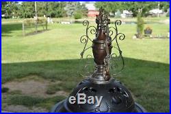 Florence 51 Antique Parlor Cast Iron Wood Stove Finial And Swing Top Only
