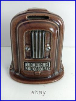 Fobrux Fonderies Bruxelloise Cast Iron antique Piggy Bank coin box Stove Collect Fobrux Fonderies Bruxelloise Cast Iron antique Piggy Bank coin box Stove Collect