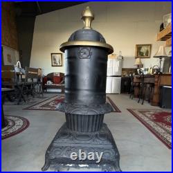 Foster Stove Co. Fosters Hot Blast 14 Antique Cast Iron Coal Stove Black Gold