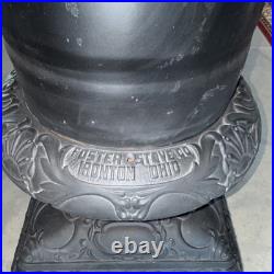 Foster Stove Co. Fosters Hot Blast 14 Antique Cast Iron Coal Stove Black Gold
