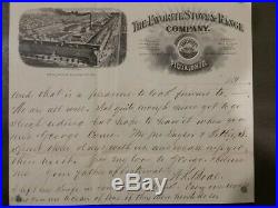 Framed Letter from President of Favorite Stove and Range Company to His Daughter