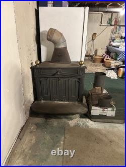Franklin Cast Iron Wood Burning Stove 1950's