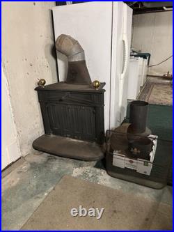 Franklin Cast Iron Wood Burning Stove 1950's