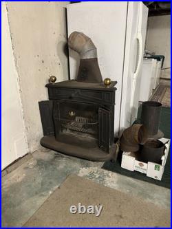 Franklin Cast Iron Wood Burning Stove 1950's