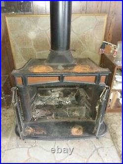 Franklin Wood Burning Stove Fireplace Cast Iron 70s