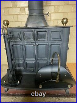 Franklin Wood Burning Stove Fireplace Cast Iron Free Standing Heating