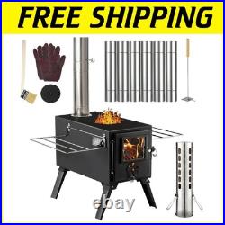 Freestanding Wood Stove with Detachable Chimney