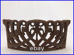 French Cast Iron Architectural Free Standing Stove Front Grid Marked Ipb
