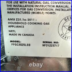 Frigidaire Gallery 30 Gas Stainless Steel Cooktop 4 Burn Cast Iron FFGC3025LSB