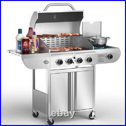 G41 Pro BBQ Grill, Heavy-Duty Stainless Steel Gas Grill, 4 Burner Gas Grill wi