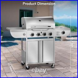 G41 Pro BBQ Grill, Heavy-Duty Stainless Steel Gas Grill, 4 Burner Gas Grill wi