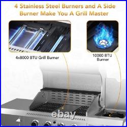G41 Pro BBQ Grill, Heavy-Duty Stainless Steel Gas Grill, 4 Burner Gas Grill wi
