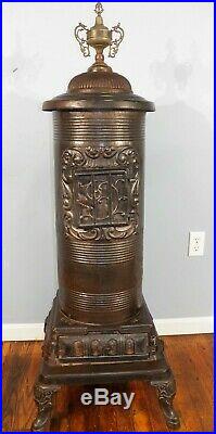 GEM No. 12 Cast Iron & Steel Parlor Coal Stove Beautifully Ornate by Abran Cox