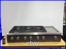 GE Cafe 48 Inch Wide 6 Burner Natural Gas Rangetop with Griddle