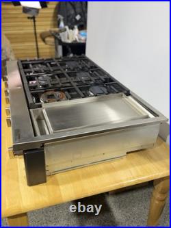 GE Cafe 48 Inch Wide 6 Burner Natural Gas Rangetop with Griddle