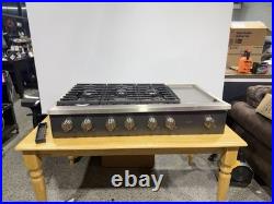 GE Cafe 48 Inch Wide 6 Burner Natural Gas Rangetop with Griddle