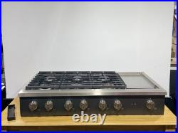 GE Cafe 48 Inch Wide 6 Burner Natural Gas Rangetop with Griddle