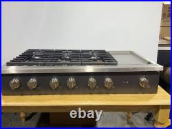 GE Cafe 48 Inch Wide 6 Burner Natural Gas Rangetop with Griddle