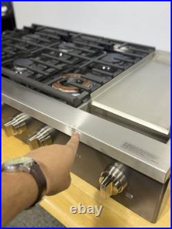 GE Cafe 48 Inch Wide 6 Burner Natural Gas Rangetop with Griddle