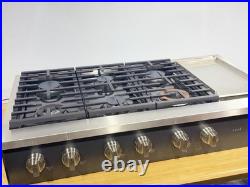 GE Cafe 48 Inch Wide 6 Burner Natural Gas Rangetop with Griddle
