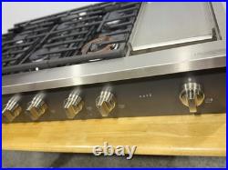 GE Cafe 48 Inch Wide 6 Burner Natural Gas Rangetop with Griddle