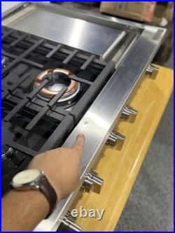 GE Cafe 48 Inch Wide 6 Burner Natural Gas Rangetop with Griddle