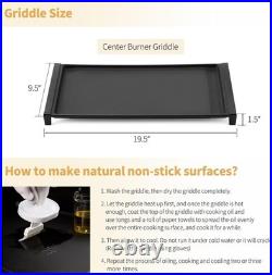 GE Cast Iron Cooktop Griddle 19.5L x 9.5W Even Heat Distribution