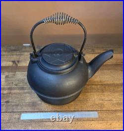 GORGEOUS Antique Chattanooga Star #8 Cast Iron Kettle Woodstove Swivel Lid? USA