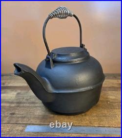 GORGEOUS Antique Chattanooga Star #8 Cast Iron Kettle Woodstove Swivel Lid? USA