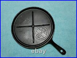 GRISWOLD ERIE Cast Iron GRIDDLE # 8 SLANT LOGO 738 EARLY SINGLE HOLE HANDLE