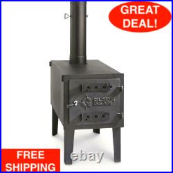 GUIDE GEAR Outdoor Wood Stove Adjustable Air Vent Camp Warmer Coffee Sauce Pans