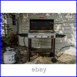 Gas Griddle -2-Burner Propane Stove with Flat Top Grill -Cast Iron Propane Grill Gas Griddle -2-Burner Propane Stove with Flat Top Grill -Cast Iron Propane Grill
