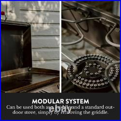 Gas Griddle -2-Burner Propane Stove with Flat Top Grill -Cast Iron Propane Grill Gas Griddle -2-Burner Propane Stove with Flat Top Grill -Cast Iron Propane Grill