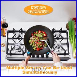 Gas Stove 5 Burner Propane Stove Portable Auto Lgnition Gas Cooktop LPG BBQ Camp