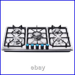Gas Stove 5 Burner Propane Stove Portable Auto Lgnition Gas Cooktop LPG BBQ Camp