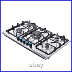 Gas Stove 5 Burner Propane Stove Portable Auto Lgnition Gas Cooktop LPG BBQ Camp