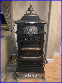 Gold Coin 66 Antique Cast Iron Parlor Stove! Restored 4 Tile Very Rare Stove