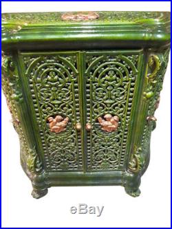 Great Antique French Cast Iron Stove, Late 19th Century