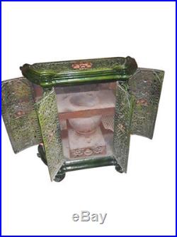 Great Antique French Cast Iron Stove, Late 19th Century