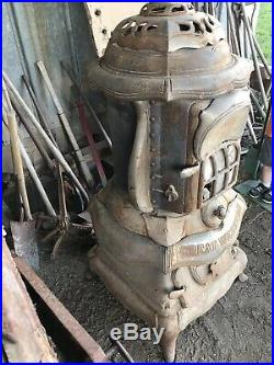 Great Western Cast Iron Wood Burning Parlor Stove Late 1800s