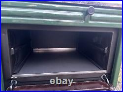 Green enameled wood burning stove with oven, wood cook stove Green enameled wood burning stove with oven, wood cook stove