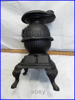 Grey Iron Spark Salesman Sample Cast Pot Belly Wood Cook Stove Toy Mount Joy
