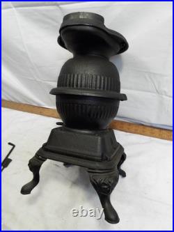 Grey Iron Spark Salesman Sample Cast Pot Belly Wood Cook Stove Toy Mount Joy