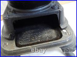 Grey Iron Spark Salesman Sample Cast Pot Belly Wood Cook Stove Toy Mount Joy