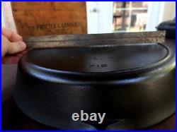 Griswold #12 Cast Iron Skillet With Large Block Logo And Heat Ring Restored