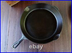 Griswold #12 Cast Iron Skillet With Large Block Logo And Heat Ring Restored