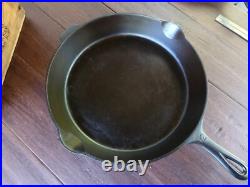 Griswold #12 Cast Iron Skillet With Large Block Logo And Heat Ring Restored